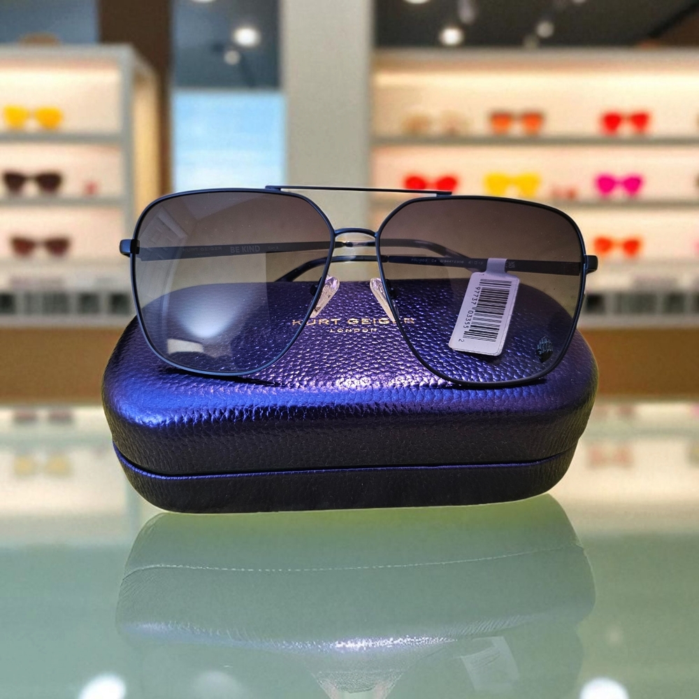Kurt Geiger Shoreditch Navigator 61mm Square Sunglasses NWT